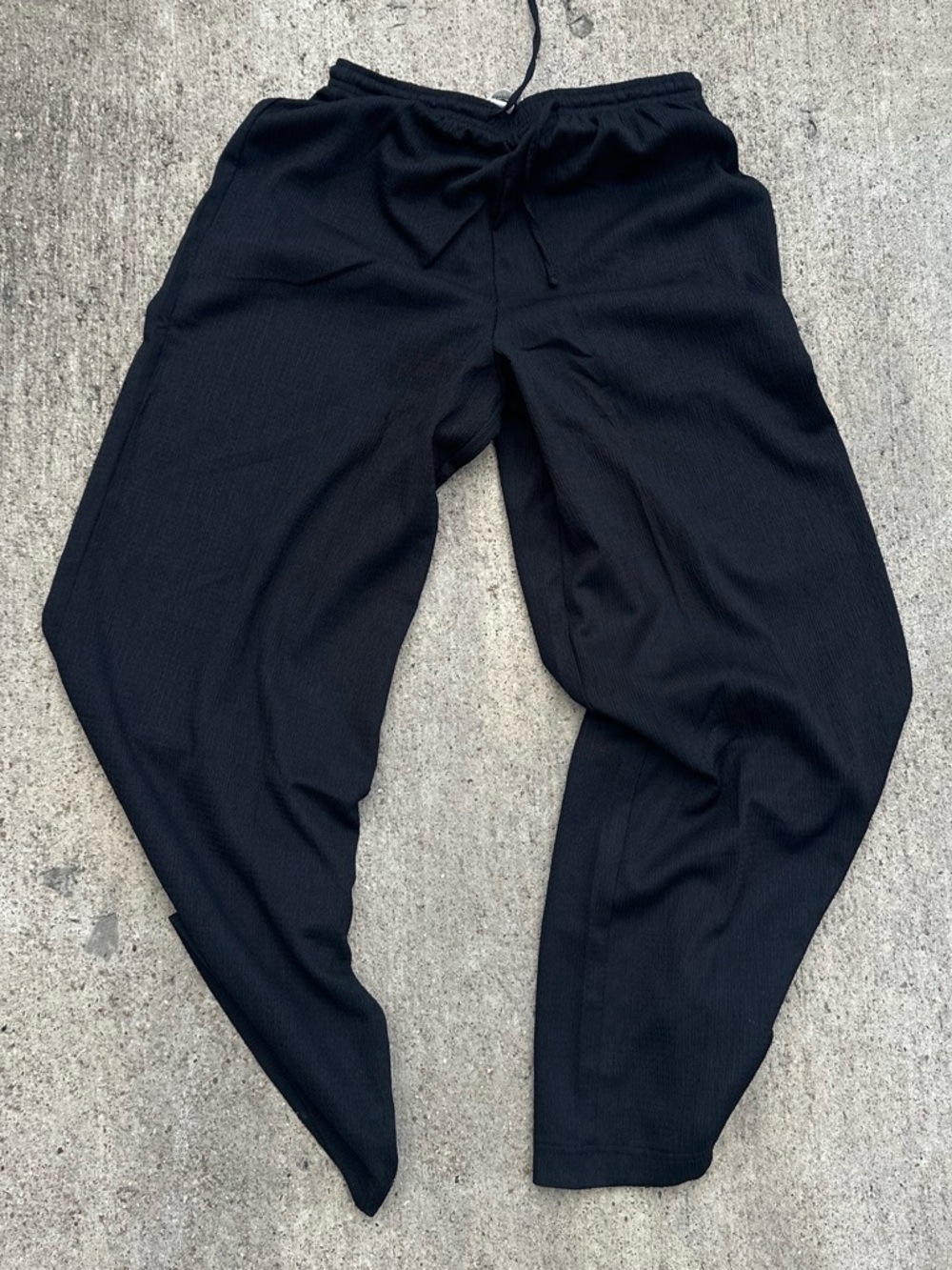 H&M Black Relaxed Drawstring Pants